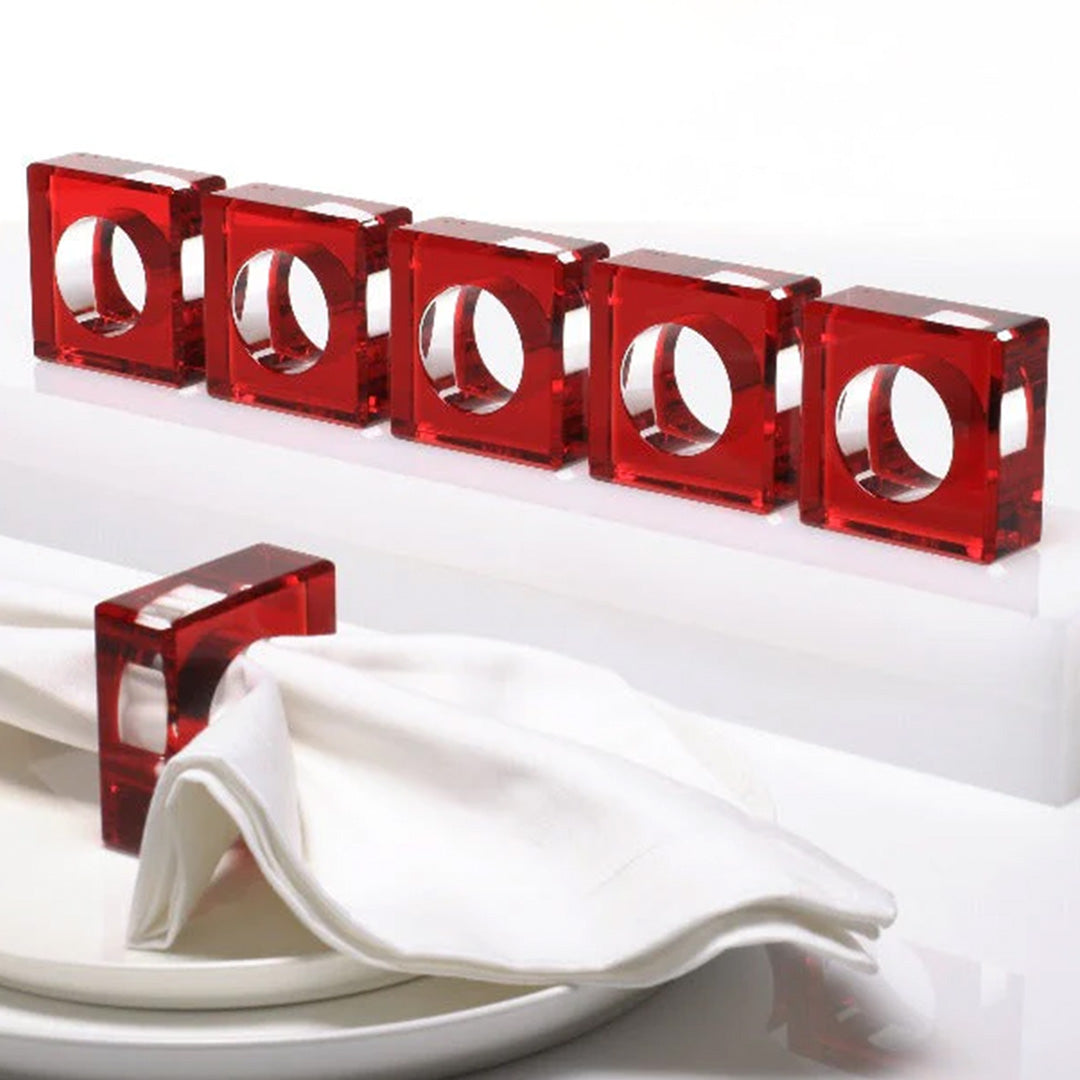 Dining Ring Set in Ruby - Set of 6