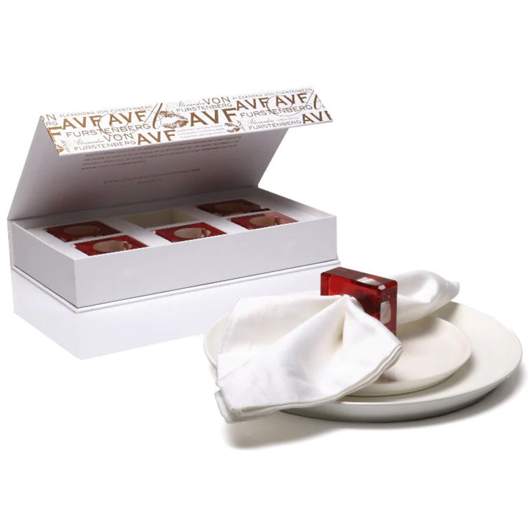 Dining Ring Set in Ruby - Set of 6