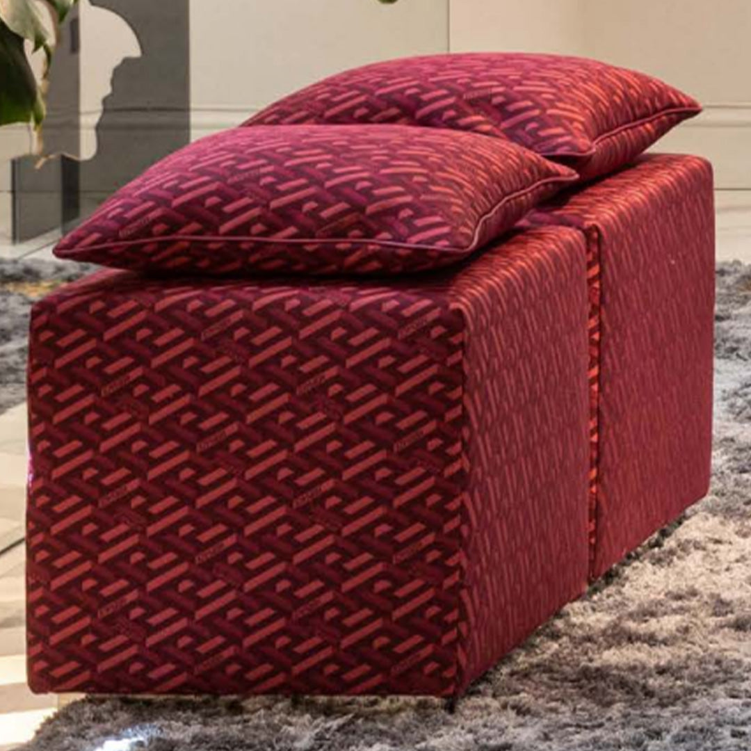 Versace Home | La Greca Carre Ottoman