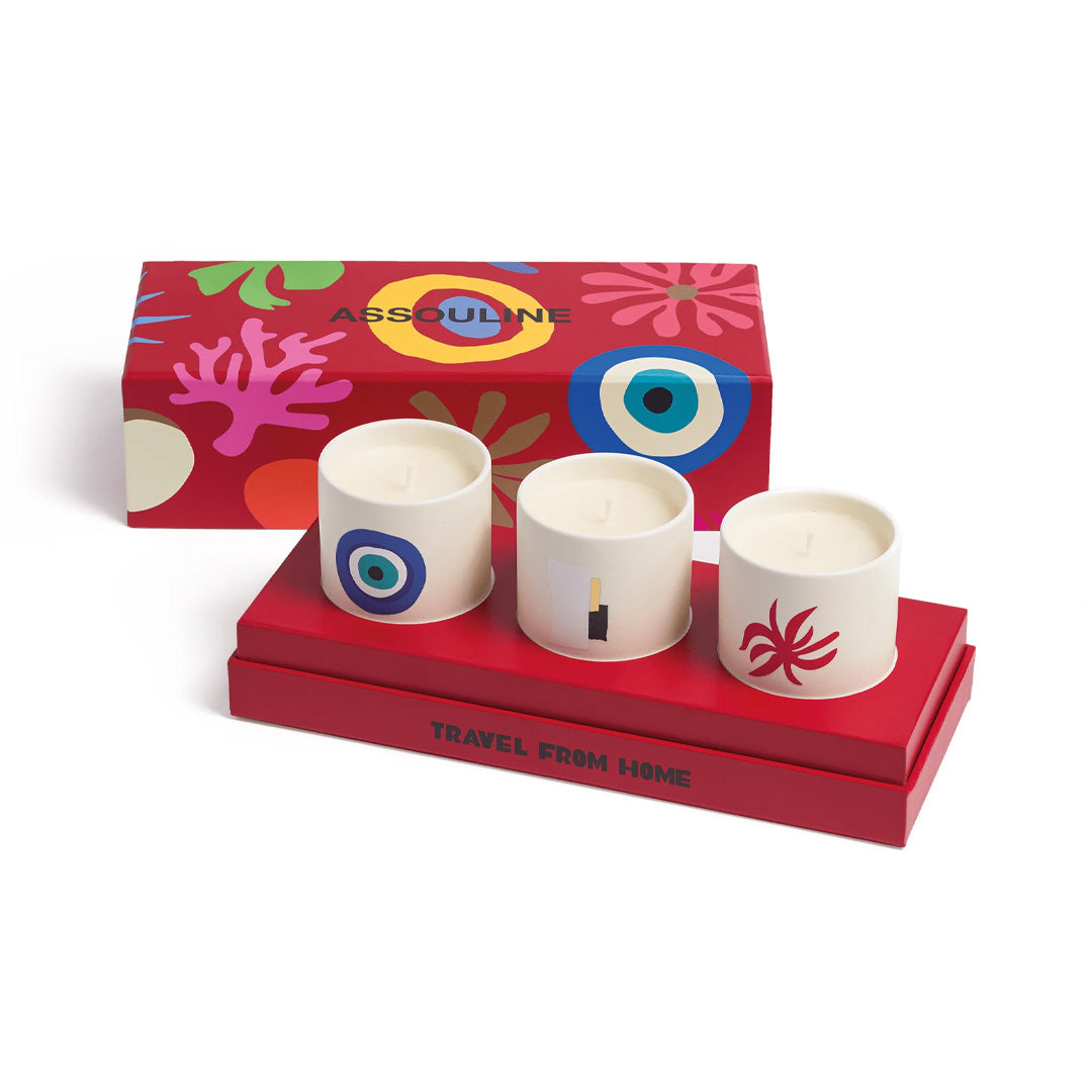 Assouline | Travel From Home Mini Scented Candle Set