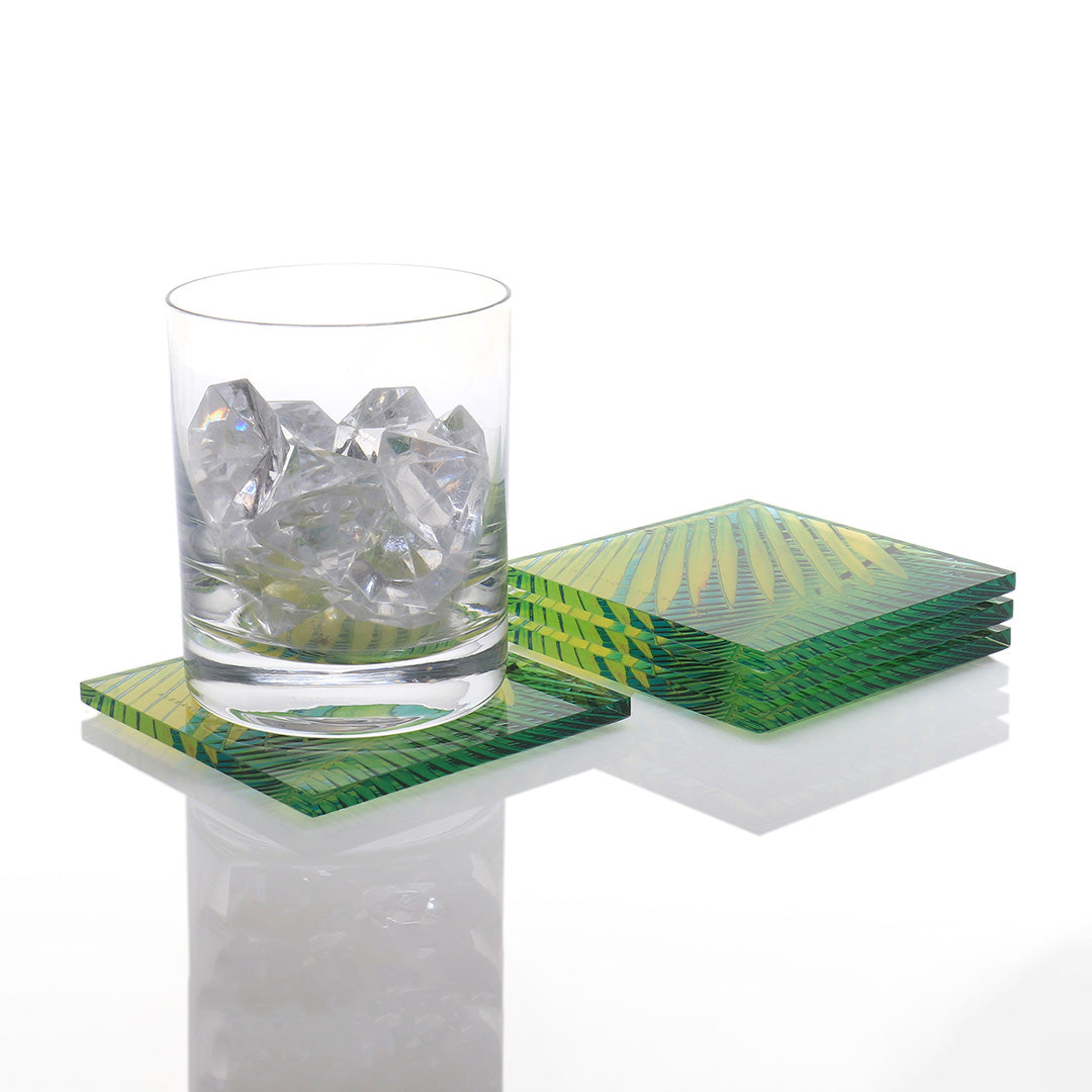 Coaster Set in Palm Print - Set of 4