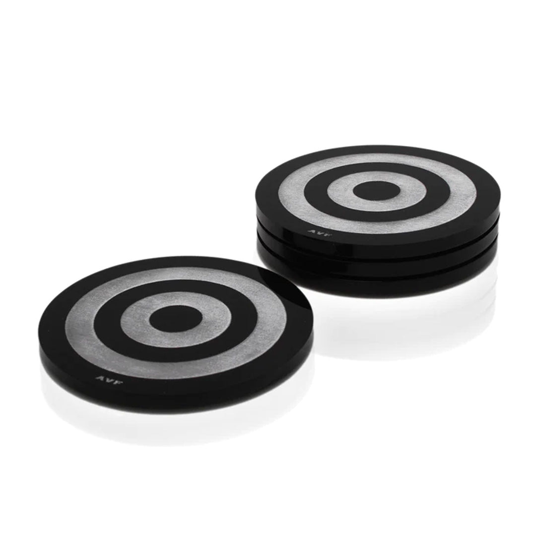 Coaster Set in Bullseye Black - Set of 4