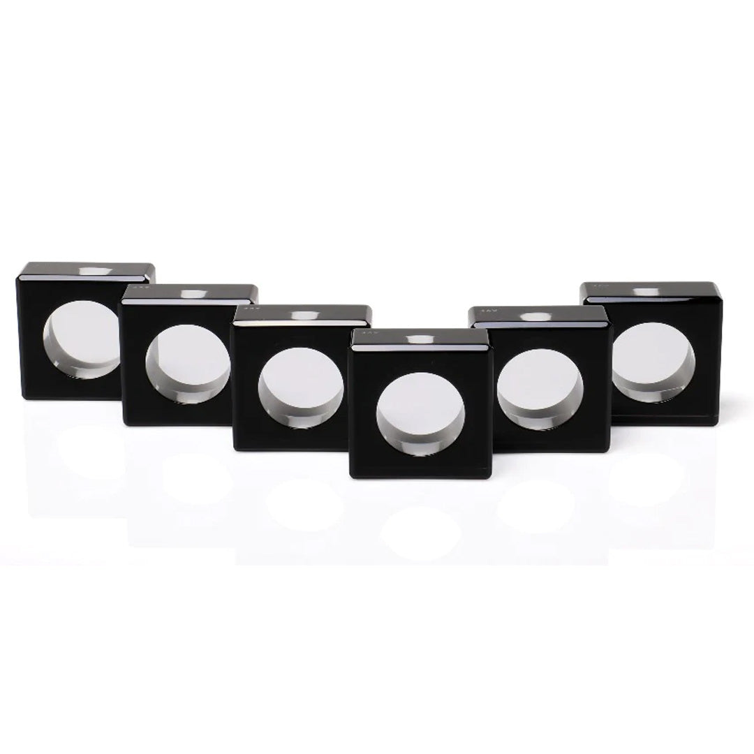 Dining Ring Set in Black - Set of 6