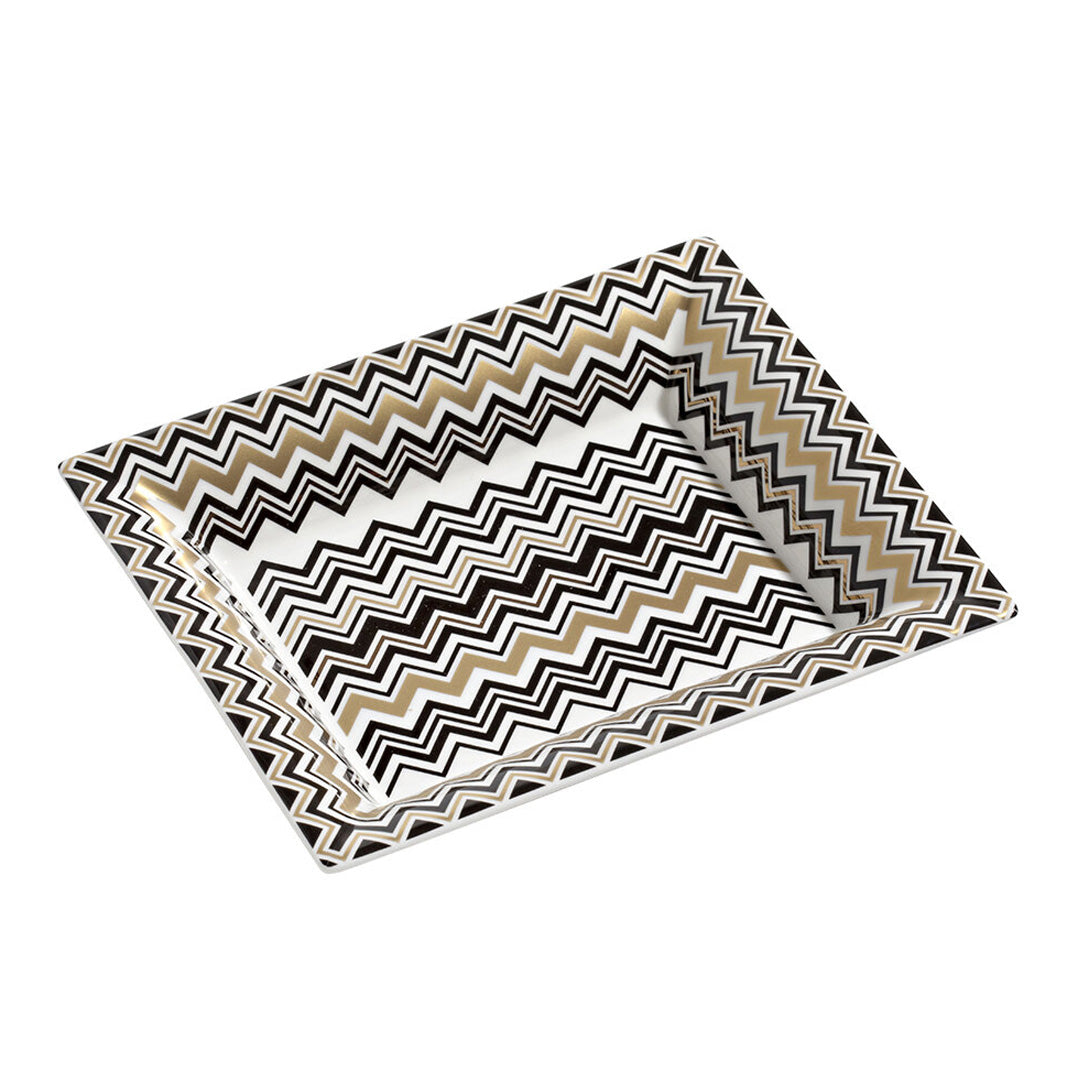 Missoni Home | Zig Zag Gold Rectangular Tray