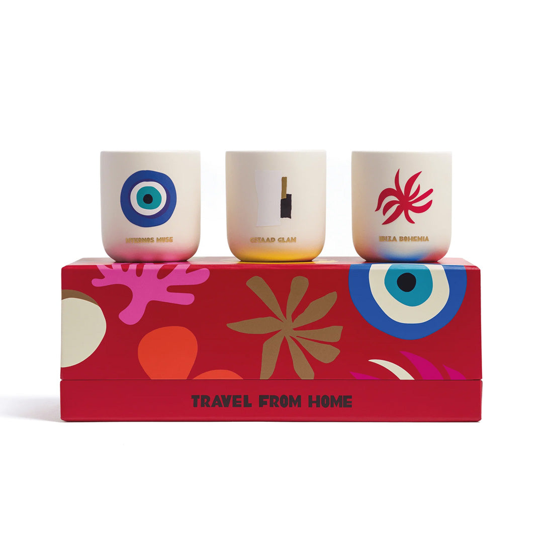 Assouline | Travel From Home Mini Scented Candle Set