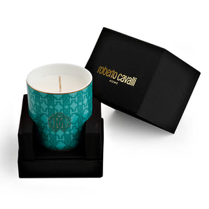 Turquoise Monogram Gold Scented Candle