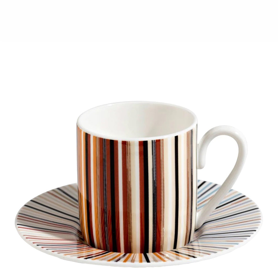 Missoni Home | Stripes Jenkins 148 Espresso Coffee Cup & Saucer - Set of 2