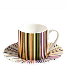 Load image into Gallery viewer, Stripes Jenkins 156 Espresso Coffee Cup &amp; Saucer - Set of 6