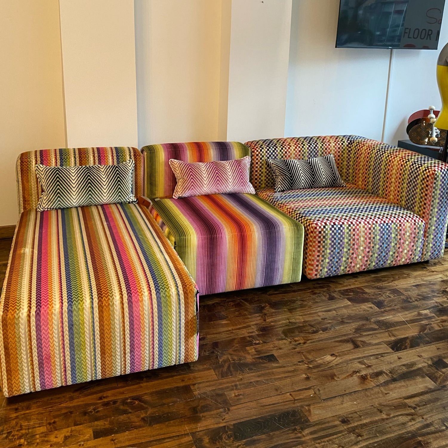 Missoni Home and JPC Collaboration Sectional 3 pieces