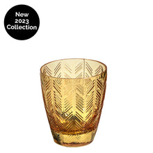 Load image into Gallery viewer, Zig Zag Amber Wine Glass - Set of 6