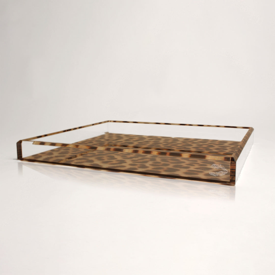Tray in Leopard Print - Small