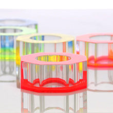 Load image into Gallery viewer, Bolt Dining Ring Set in Multi Neon- Set of 6