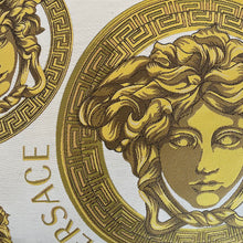 Load image into Gallery viewer, Versace Pillow - Medusa White+Gold