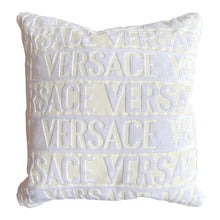 Load image into Gallery viewer, Versace Pillow - Logomania White