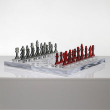 Load image into Gallery viewer, Chess Board Set - Slate Grey and Ruby Red